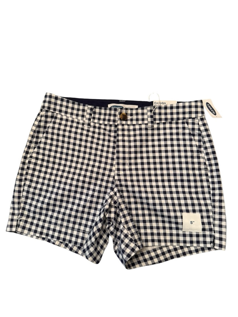 Old Navy Navy & White Gingham Everyday Shorts - Size 4 NWT